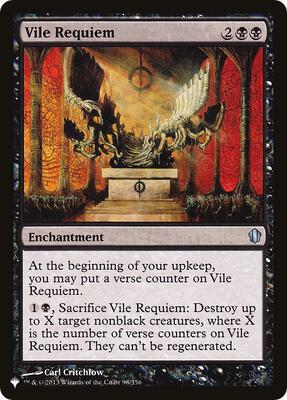 Vile Requiem (C13) card from The List Reprints