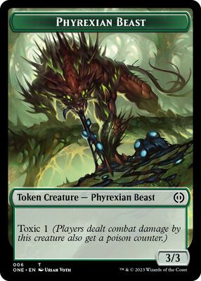 Phyrexian Beast Token card from Phyrexia: All Will Be One