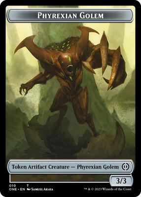 Phyrexian Golem Token card from Phyrexia: All Will Be One
