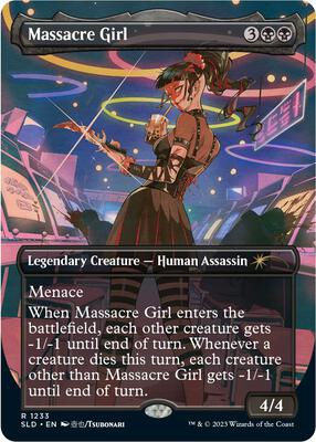 Massacre Girl card from Secret Lair Drop Series