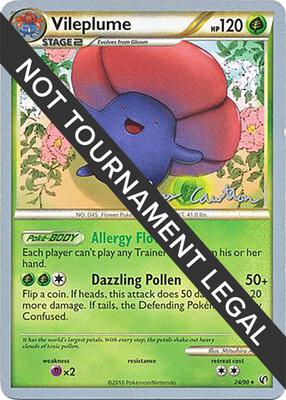 Vileplume - 2011 (Ross Cawthon) card from World Championship Decks