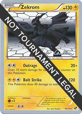 Zekrom - 2011 (Ross Cawthon) card from World Championship Decks