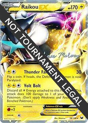 Raikou EX - 2012 (Chase Moloney) card from World Championship Decks