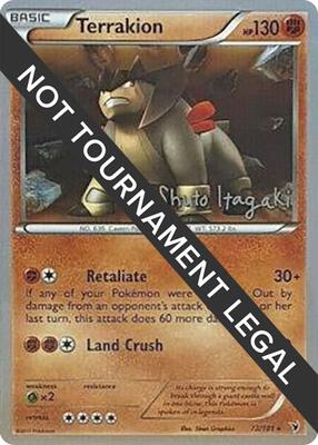 Terrakion - 2012 (Shuto Itagaki) card from World Championship Decks