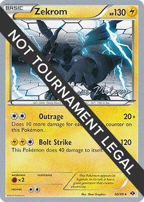 Zekrom - 2012 (Chase Moloney) card from World Championship Decks