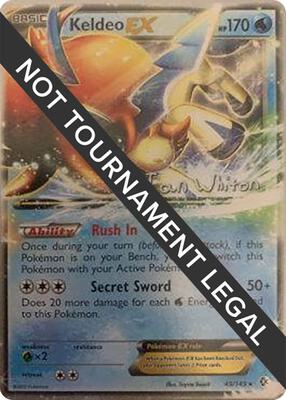 Keldeo EX - 2013 (Ian Whiton) card from World Championship Decks