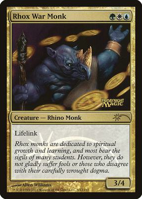 Rhox War Monk card from FNM Promos