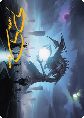 Blue Sun's Twilight Art Card (Gold-Stamped Signature) card from Art Series: Phyrexia: All Will Be One