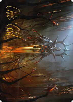 Solphim, Mayhem Dominus Art Card (Gold-Stamped Signature) card from Art Series: Phyrexia: All Will Be One