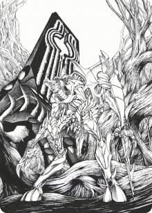 Lukka, Bound to Ruin Art Card card from Art Series: Phyrexia: All Will Be One