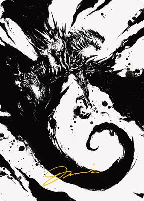 Capricious Hellraiser Art Card (Gold-Stamped Signature) card from Art Series: Phyrexia: All Will Be One