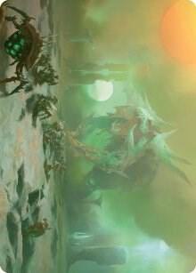 Green Sun's Twilight Art Card card from Art Series: Phyrexia: All Will Be One