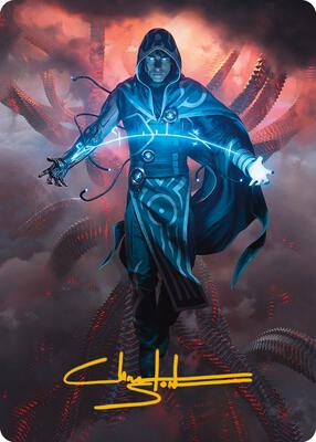Jace, the Perfected Mind Art Card (15/81) (Gold-Stamped Signature) card from Art Series: Phyrexia: All Will Be One