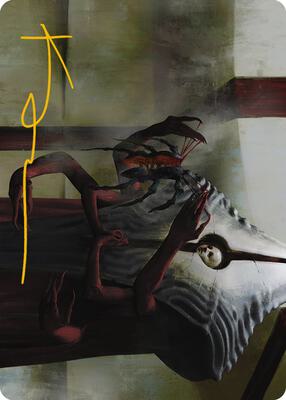 Vivisection Evangelist Art Card (Gold-Stamped Signature) card from Art Series: Phyrexia: All Will Be One