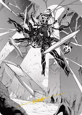 Kaito, Dancing Shadow Art Card (78/81) (Gold-Stamped Signature) card from Art Series: Phyrexia: All Will Be One