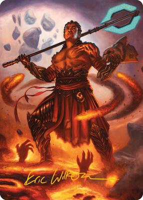 Koth, Fire of Resistance Art Card (Gold-Stamped Signature) card from Art Series: Phyrexia: All Will Be One