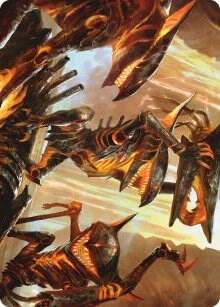 Gleeful Demolition Art Card card from Art Series: Phyrexia: All Will Be One