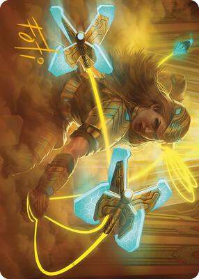 Bladehold War-Whip Art Card (Gold-Stamped Signature) card from Art Series: Phyrexia: All Will Be One