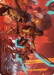 Roar of Resistance Art Card card from Art Series: Phyrexia: All Will Be One