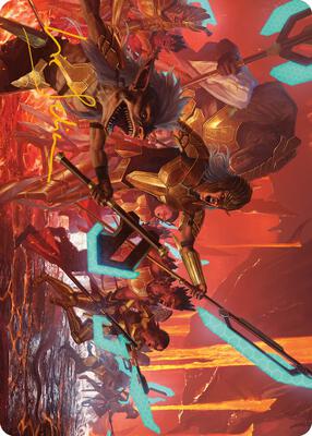 Roar of Resistance Art Card (Gold-Stamped Signature) card from Art Series: Phyrexia: All Will Be One