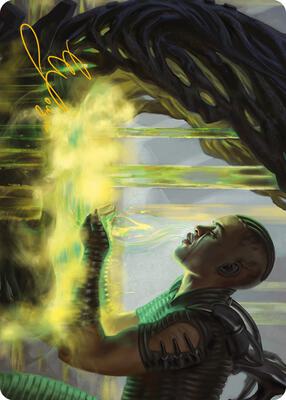 Necrogen Communion Art Card (Gold-Stamped Signature) card from Art Series: Phyrexia: All Will Be One