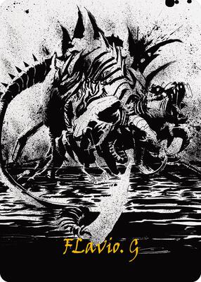 Karumonix, the Rat King Art Card (Gold-Stamped Signature) card from Art Series: Phyrexia: All Will Be One