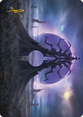 Black Sun's Twilight Art Card (Gold-Stamped Signature) card from Art Series: Phyrexia: All Will Be One