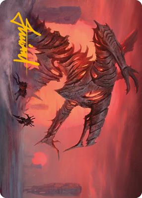 Red Sun's Twilight Art Card (Gold-Stamped Signature) card from Art Series: Phyrexia: All Will Be One