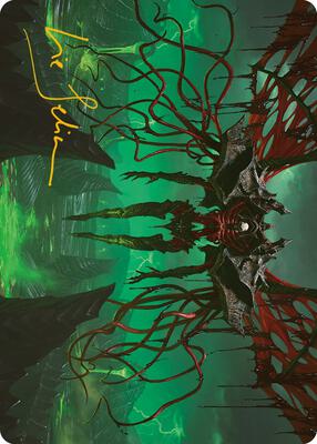 Archfiend of the Dross Art Card (Gold-Stamped Signature) card from Art Series: Phyrexia: All Will Be One