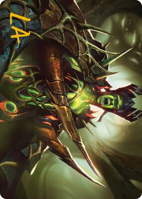 Maze's Mantle Art Card (Gold-Stamped Signature) card from Art Series: Phyrexia: All Will Be One