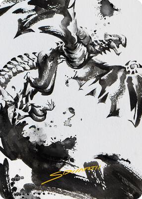 Quicksilver Fisher Art Card (Gold-Stamped Signature) card from Art Series: Phyrexia: All Will Be One