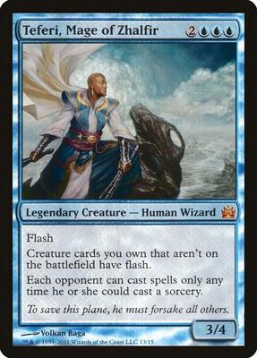 Teferi, Mage of Zhalfir card from From the Vault: Legends