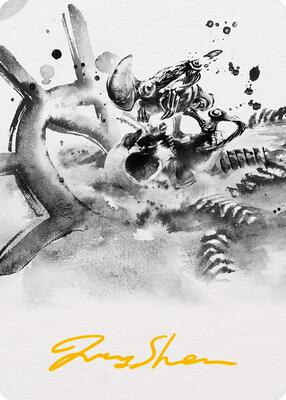 Myr Convert Art Card (Gold-Stamped Signature) card from Art Series: Phyrexia: All Will Be One