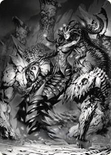 Vraska, Betrayal's Sting Art Card card from Art Series: Phyrexia: All Will Be One
