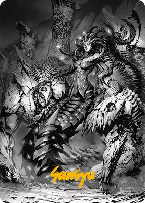 Vraska, Betrayal's Sting Art Card (Gold-Stamped Signature) card from Art Series: Phyrexia: All Will Be One