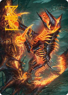 Kuldotha Cackler Art Card (Gold-Stamped Signature) card from Art Series: Phyrexia: All Will Be One
