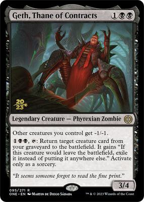 Geth, Thane of Contracts card from Prerelease Cards