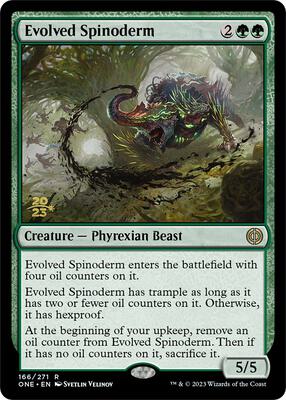 Evolved Spinoderm card from Prerelease Cards