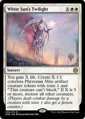 White Sun's Twilight card from Promo Pack: Phyrexia: All Will Be One