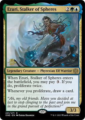 Ezuri, Stalker of Spheres card from Prerelease Cards