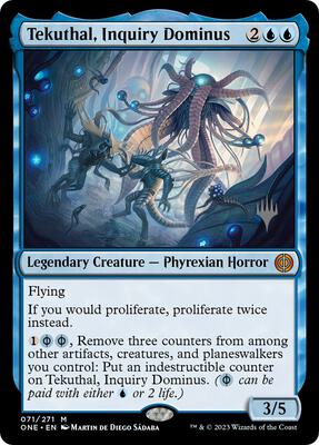 Tekuthal, Inquiry Dominus card from Promo Pack: Phyrexia: All Will Be One