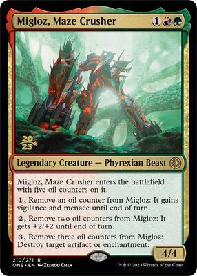 Migloz, Maze Crusher card from Prerelease Cards