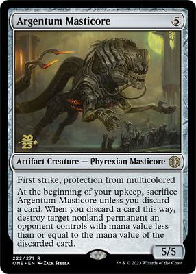Argentum Masticore card from Prerelease Cards