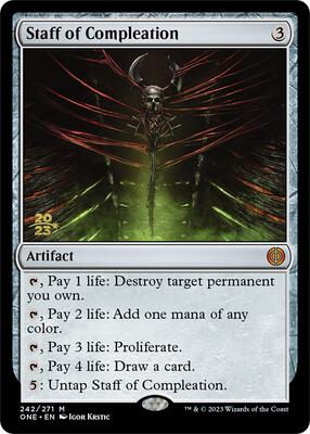 Staff of Compleation card from Prerelease Cards