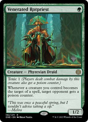 Venerated Rotpriest card from Promo Pack: Phyrexia: All Will Be One