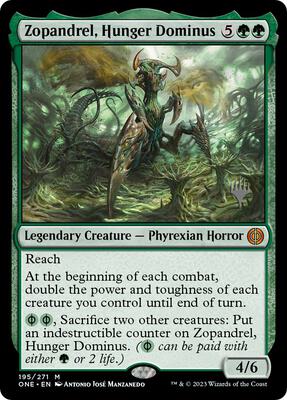 Zopandrel, Hunger Dominus card from Promo Pack: Phyrexia: All Will Be One