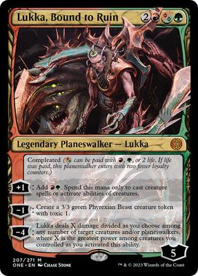 Lukka, Bound to Ruin card from Promo Pack: Phyrexia: All Will Be One