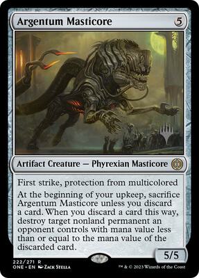 Argentum Masticore card from Promo Pack: Phyrexia: All Will Be One
