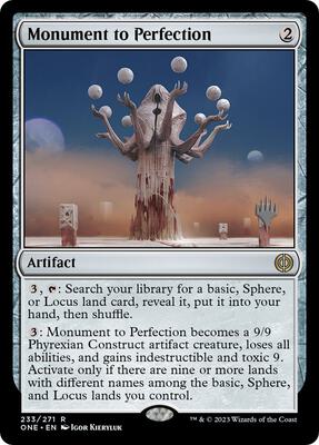 Monument to Perfection card from Promo Pack: Phyrexia: All Will Be One