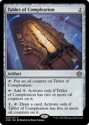 Tablet of Compleation card from Promo Pack: Phyrexia: All Will Be One